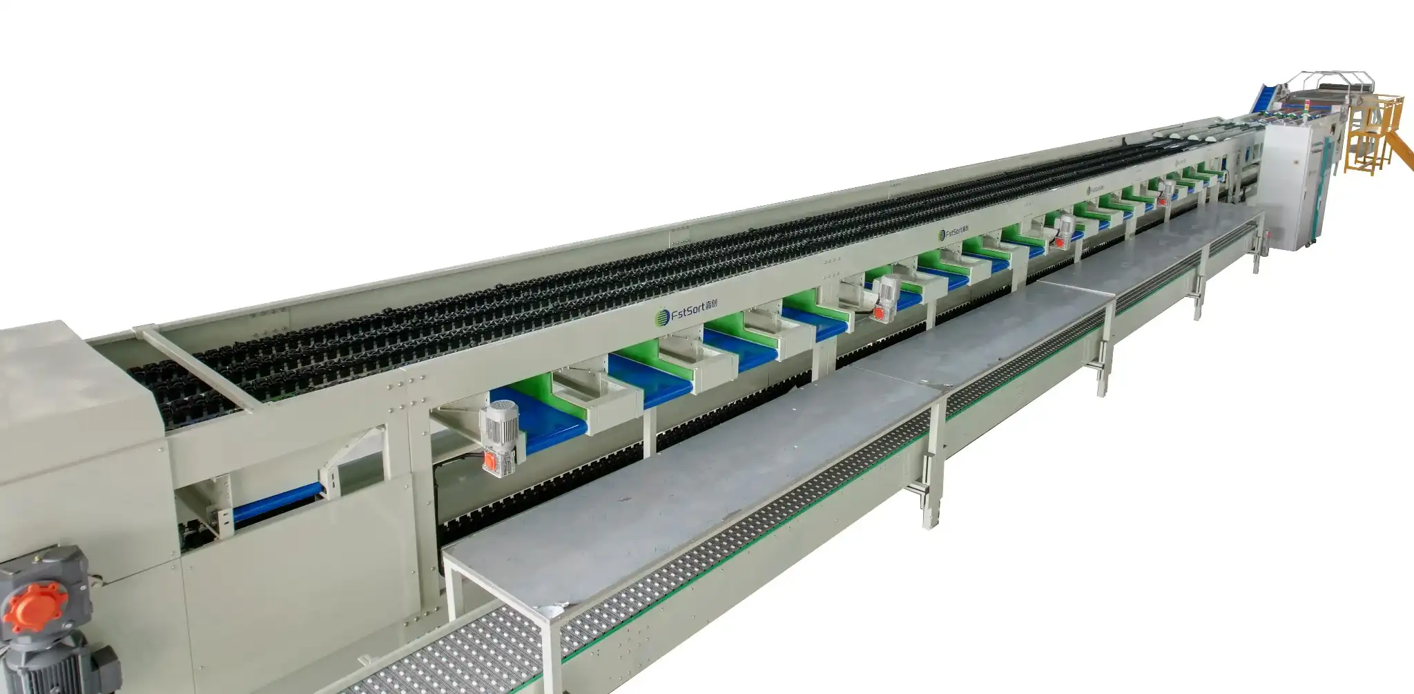 4-lane electronic weight sorting and packing line for plums