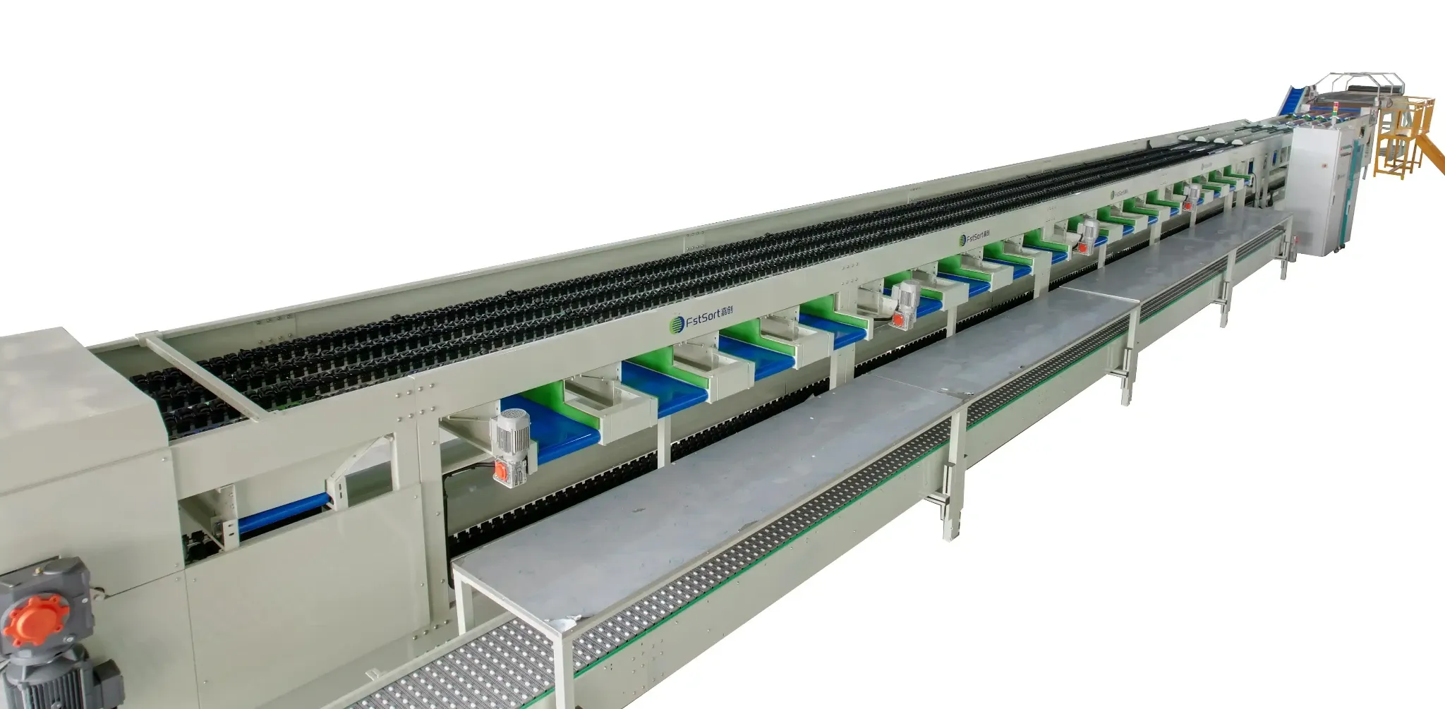 4-lane electronic weight sorting and packing line for plums
