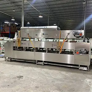 carga de la máquina clasificadora de frutas