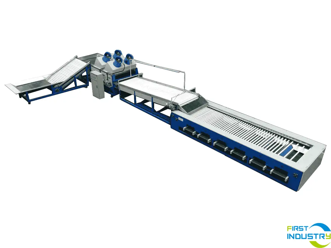 Potato cleaning and grading machine Potato cleaning and grading machine