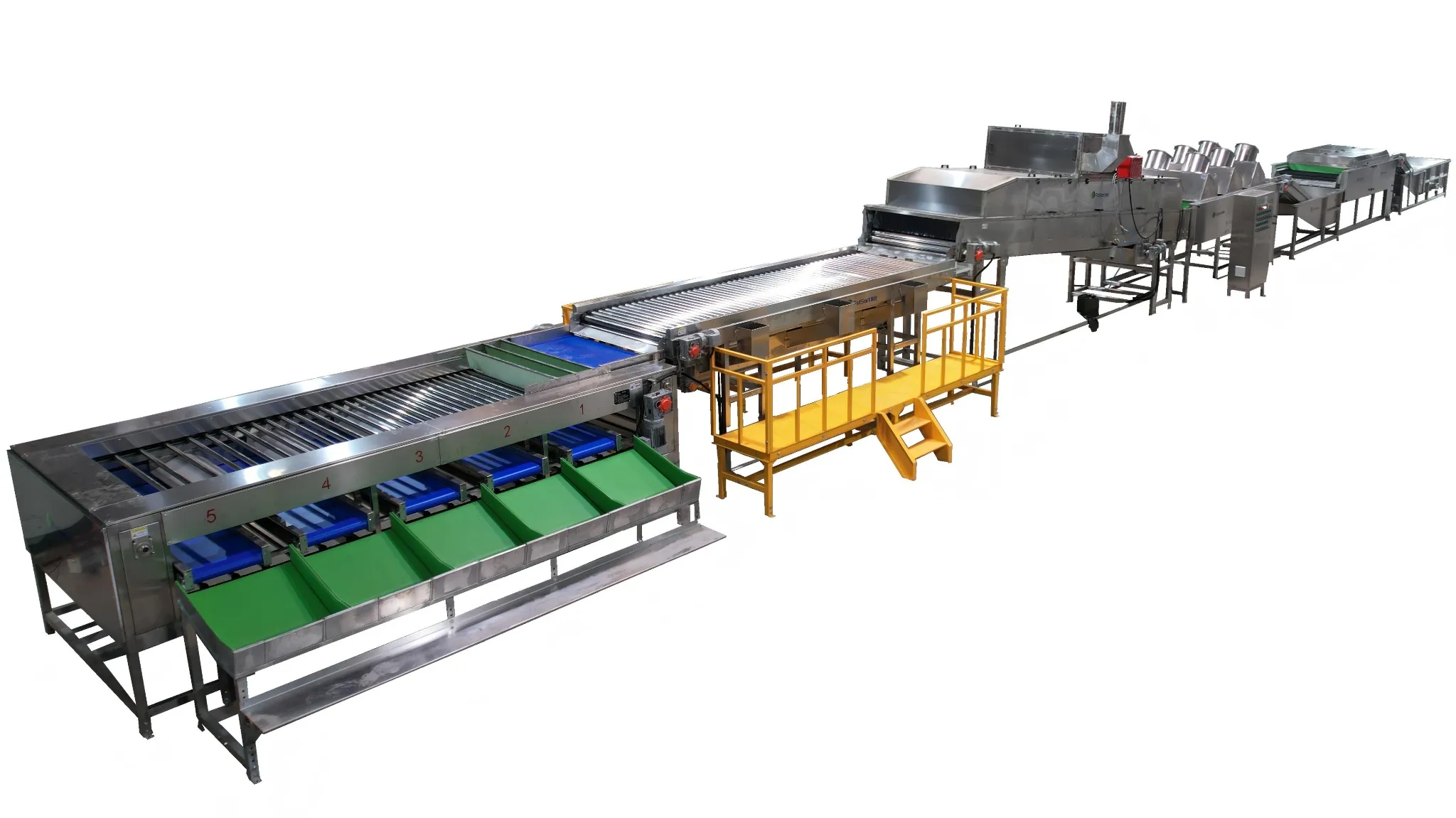 Máquina de Limpieza y Clasificación de Batatas