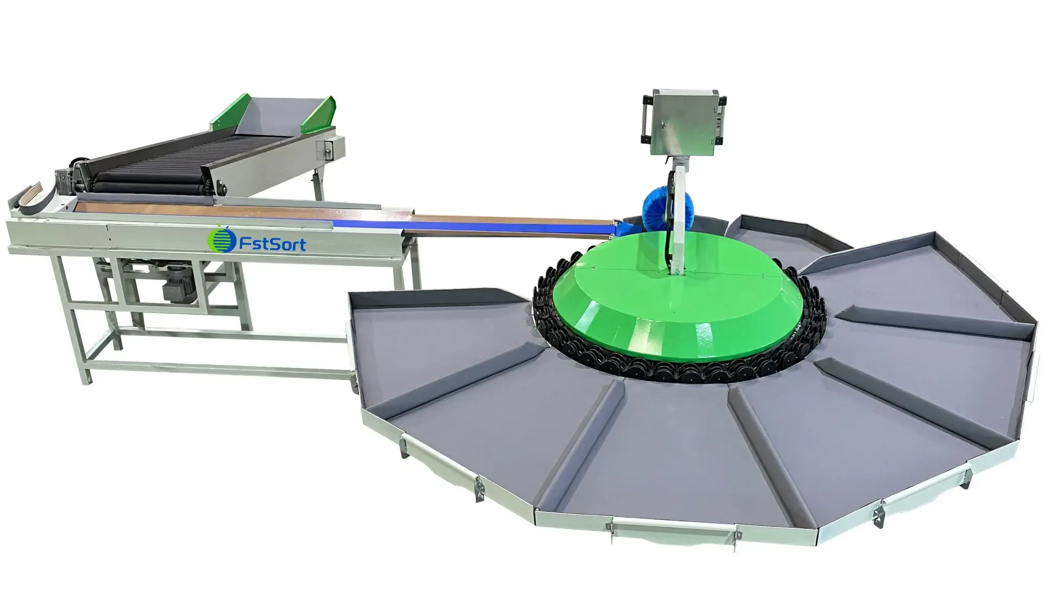 Peach Sorting Machine | Electronic Weight Sorter – Rotary or Linear with Soft Padding - Weighter Grader by FstSort